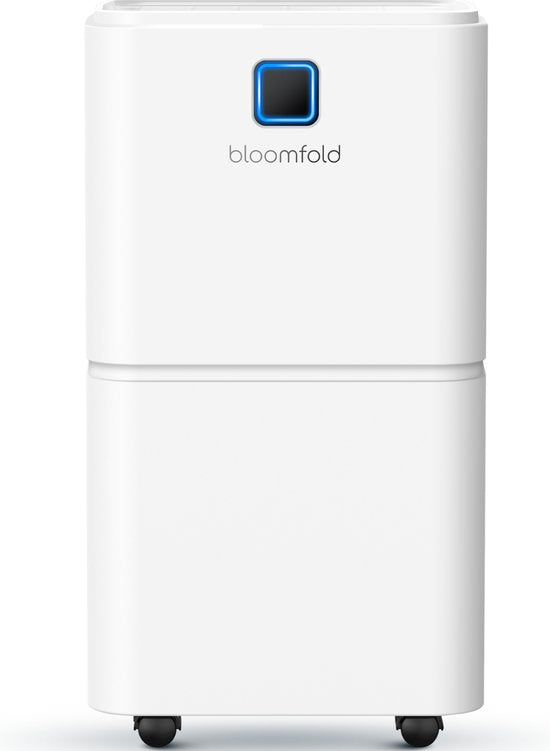 Bloomfold Luchtontvochtiger - 12L per Dag - Incl. Was-droog Functie - Geschikt voor Woonkamer, Slaapkamer, Kelder Badkamer - Dehumidifier - Wit(Wit/12 l)