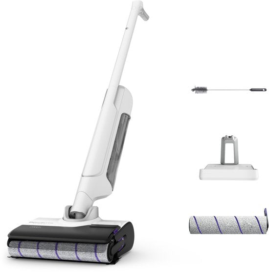 Rowenta X-Clean 10 GZ7540 - 2-in-1 Vloerreiniger - Stofzuiger dweil in 1 - 60 min gebruikstijd - Zelfreiniging droging(Reinigingsborsteltje, Docking station met adapter, 2 dweildoeken/60)