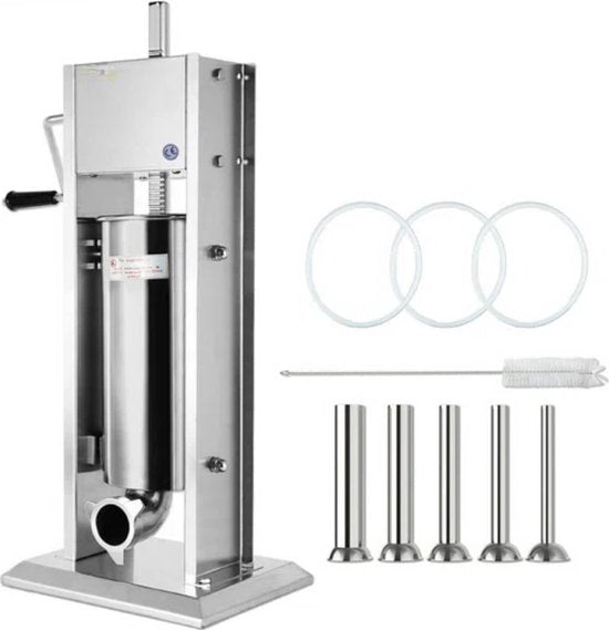 Merkloos / Sans marque Worstenvuller deluxe - 5L - Worstmaker - Worstmachine - RVS