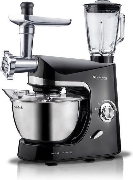 TurboTronic TT-007 Foodprocessor / Keukenmachine - 5 Liter - 2000W - Zwart(Zwart)