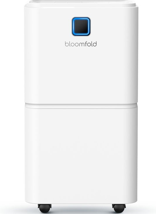 Bloomfold Luchtontvochtiger - 12L per Dag - Incl. Was-droog Functie - Geschikt voor Woonkamer, Slaapkamer, Kelder  Badkamer - Dehumidifier - Wit(Wit/12 l)