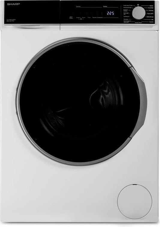 Sharp ESNFB814AWNABX - wasmachine - energie label A - 8 KG - 1400 toeren - STEAMWASH - white LED touch panel - WIT