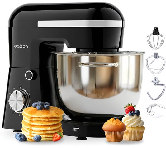 Gatson 1500W Keukenmachine - 10 Snelheden - 5L Mengkom - Dubbele Handvat - Keukenrobot - Keukenmixer - Foodprocessor(Zwart)