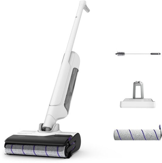 Rowenta X-Clean 10 GZ7540 - 2-in-1 Vloerreiniger - Stofzuiger  dweil in 1 - 60 min gebruikstijd - Zelfreiniging  droging(Reinigingsborsteltje， Docking station met adapter， 2 dweildoeken/60)
