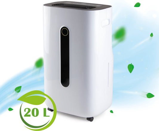 PRIMO PR580DH Luchtontvochtiger - Automatisch instelbaar - 20L/Dag - Geschikt voor Woonkamer, Slaapkamer, Badkamer  Kelder - Wit(20 l)