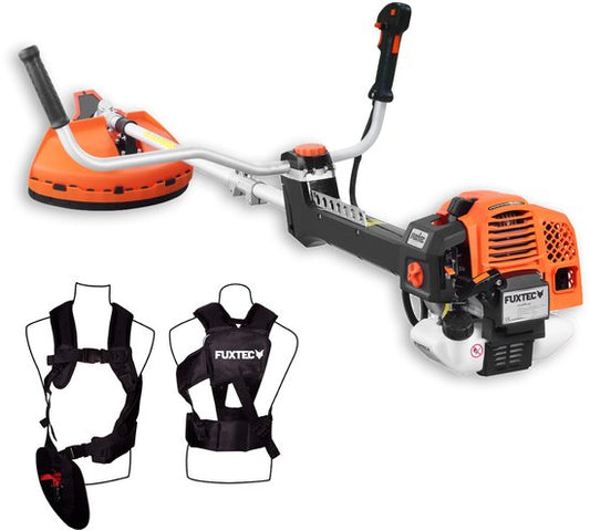 FUXTEC FX-PS162 Benzine Bosmaaier 62cc 2-in-1 met Mes en Draadspoel, , antivibratiesysteem, krachtige grastrimmer(2600.00 Watt)