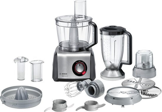 Bosch MultiTalent 8 MC812M844 - Foodprocessor - Zwart/RVS(Citruspers， Kloppers/garde， Hakmolen， Blender， Snij- en raspschijven， Kneedhaak/RVS， Zwart)
