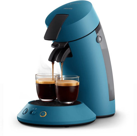 Philips Senseo Original Plus Koffiepadmachine CSA210/00 - Keuze uit 1 of 2 Kopjes - Instelbare Intensiteit - Automatische Uitschakeling - Blauw(Blauw)