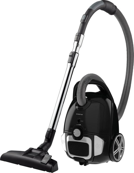 Inventum ST307ZZA - Stofzuiger met zak - 3 liter - Dierenharenborstel - parketborstel geschikt voor dierenharen - HEPA 14 - Lichtgewicht - Zwart