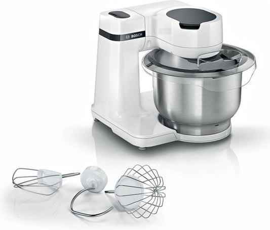 Bosch MUM Serie 2 - MUMS2EW00 - Keukenmachine - 700W - 3,8L - Wit(RVS， Wit/Kloppers/garde， Kneedhaak)