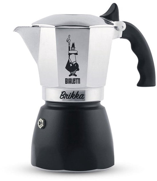 Bialetti Brikka Revolution 4 Kops – Espressopot met Crema – Aluminium Mokapot – Authentieke Italiaanse Koffie