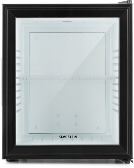 Klarstein Minibar Barmodel Koelkast - 23 Liter - glas - 0dB - Zwart - Minikoelkast - 5-15°C - voor Hotelkamer voor Kantoor - Stil Compact - Mini Fridge Kleine Koelkast Hotelkoelkast Drankkoeler Compact Koelkast