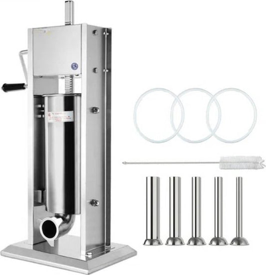 Merkloos / Sans marque Worstenvuller deluxe - 5L - Worstmaker - Worstmachine - RVS