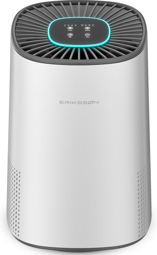 Erikssøn Luchtreiniger Elite - HEPA-14 Filter - Wit - 240 m3/u - Vermindert Stof En Pollen - Met Hepa Filter - Met Ionisator - Air Purifier - Clean Air(Wit 1 Filter/240)