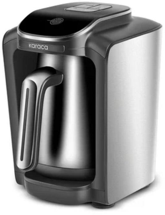 KARACA Karaca Hatır Neo Inox Turkse Koffiemachine – RVS Design – Automatische Turkse Koffiezetter – 1-4 Kopjes – Overkookbeveiliging – Zilver