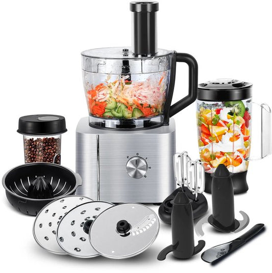 Merkloos / Sans marque Benelux Select Keukenmachine – Food Processor – Hakmolen – Foodprocessors – 11-in-1 multifunctioneel – 3,2L  1,5L Kommen
