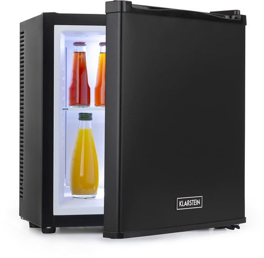 Klarstein Mini-Koelkast Mini koelkast voor Zimmer, 13L Mini koelkast voor dranken  Kosmetik, Kleine Minibar, koelkast klein  , verstelbare , Kleiner Skincare koelkast 5 15°C - 22 dB 58W - voor Slaapkamer voor Kantoor - Compact(Zwart)