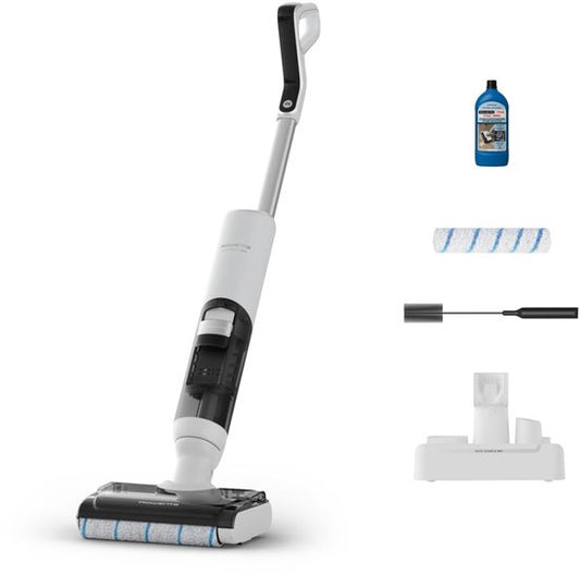 Rowenta X-Clean 5 Pro GZ5435 - 2-in-1 Vloerreiniger - Stofzuiger en dweil - 50 min gebruikstijd - Zelfreinigend systeem(Schoonmaakmiddel， Reinigingsborsteltje， Docking station met adapter/50)