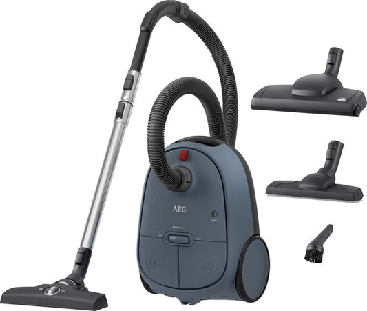 AEG AB61A4DB Animal 6000 - Stofzuiger met zak - Parketborstel - Dierenhaar - Turboborstel - Hepa filtratie - Vacuum cleaner - Alle vloertypen - 650 watt - Lang snoer 12m bereik - Blauw - Compact design - 3 extra accessoires