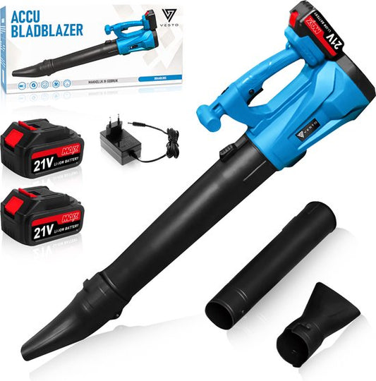 Vesto® Bladblazer op Accu - Compacte en Draadloze Bladblazer voor Tuin en Oprit - Lichtgewicht en Krachtig - Geschikt voor Bladeren en Tuinafval - Inclusief Oplader(167.4)