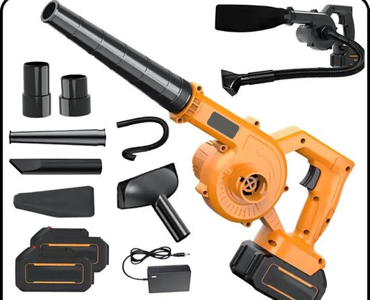 Merkloos / Sans marque 2-in-1 Accu Bladblazer  Stofzuiger 18V – Borstelloze Motor – Inclusief 4.0Ah Accu  Snellader – Lichtgewicht  Krachtig