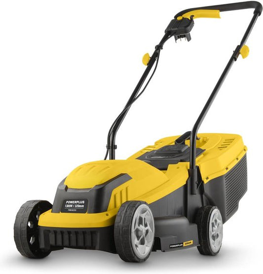 Powerplus elektrische grasmaaier POWEG62205 - 1300 W, 320 mm Ø grasmachine, tuintoestel, met grasopvangsysteem en achteruitworp